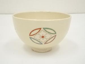 加藤昌山造　色絵七宝花菱茶碗